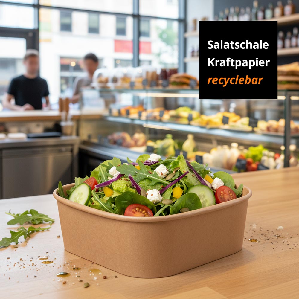 Salatschale Kraftpapier braun recycelbar