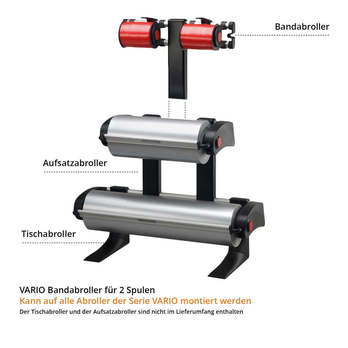 VARIO Aufsatz-Bandabroller für 2 Spulen VARIO Aufsatz-Bandabroller für 2 Spulen