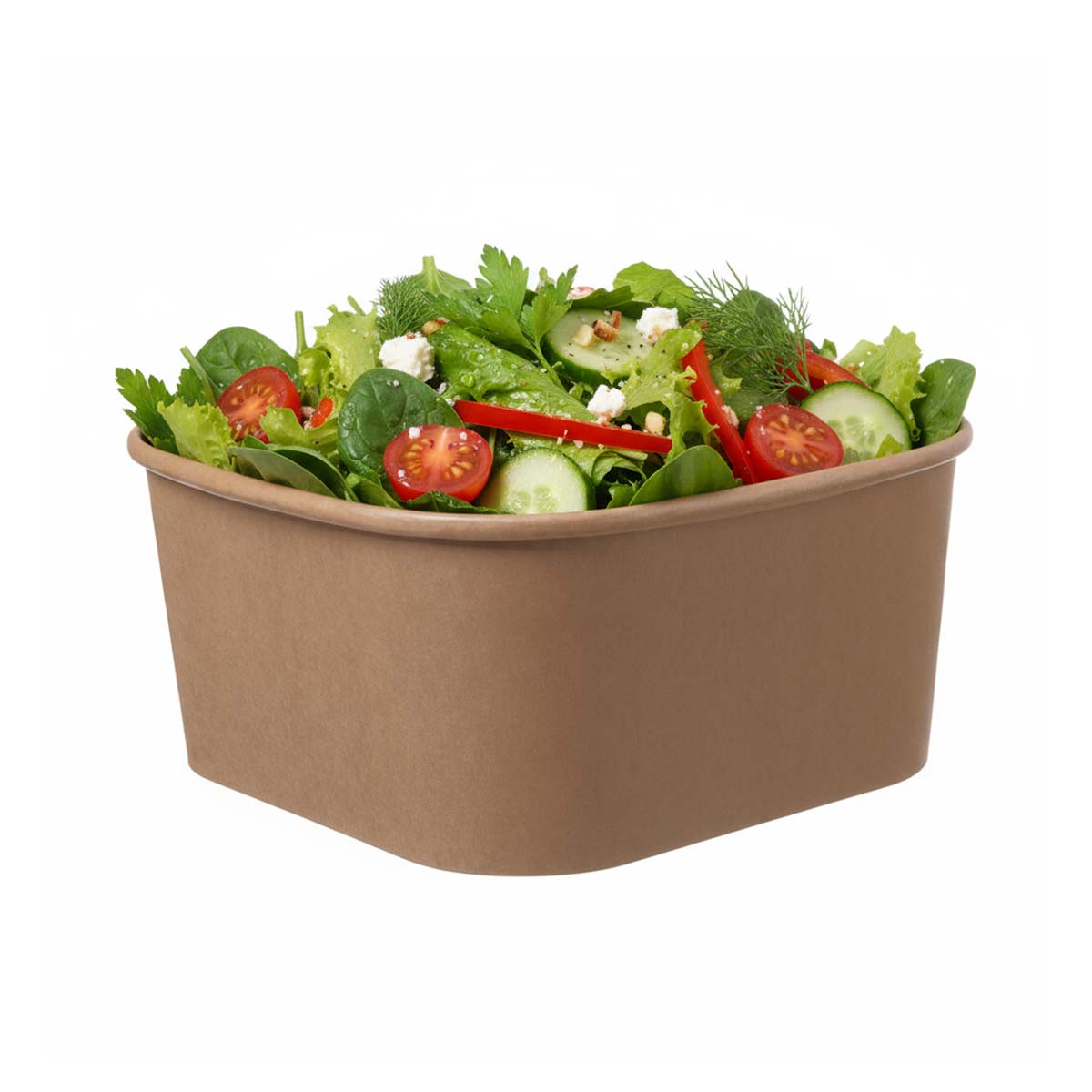 Salatschale Kraftpapier braun ohne Deckel 1250ml
