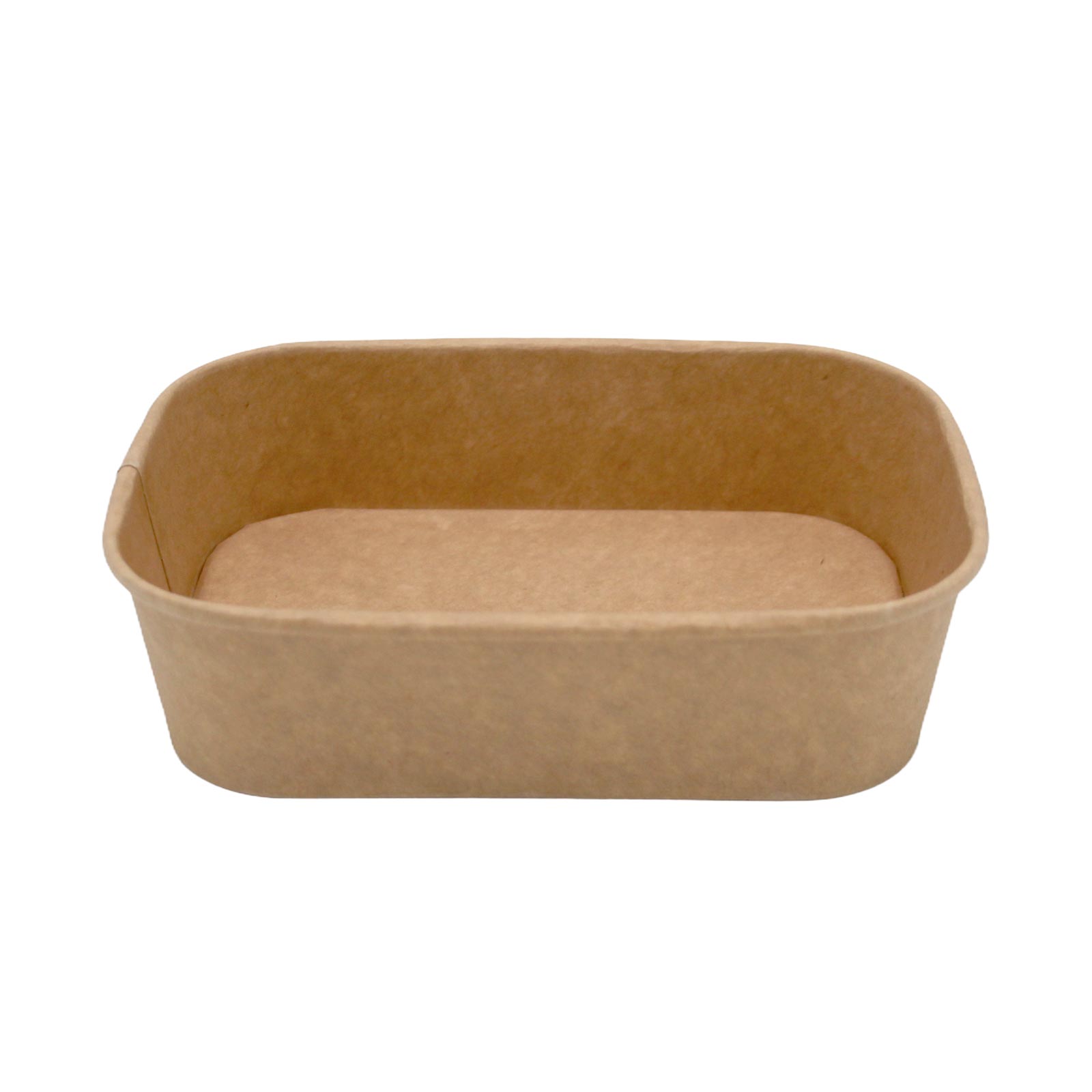 Salatschale Kraftpapier rechteckig ohne Deckel - 500ml