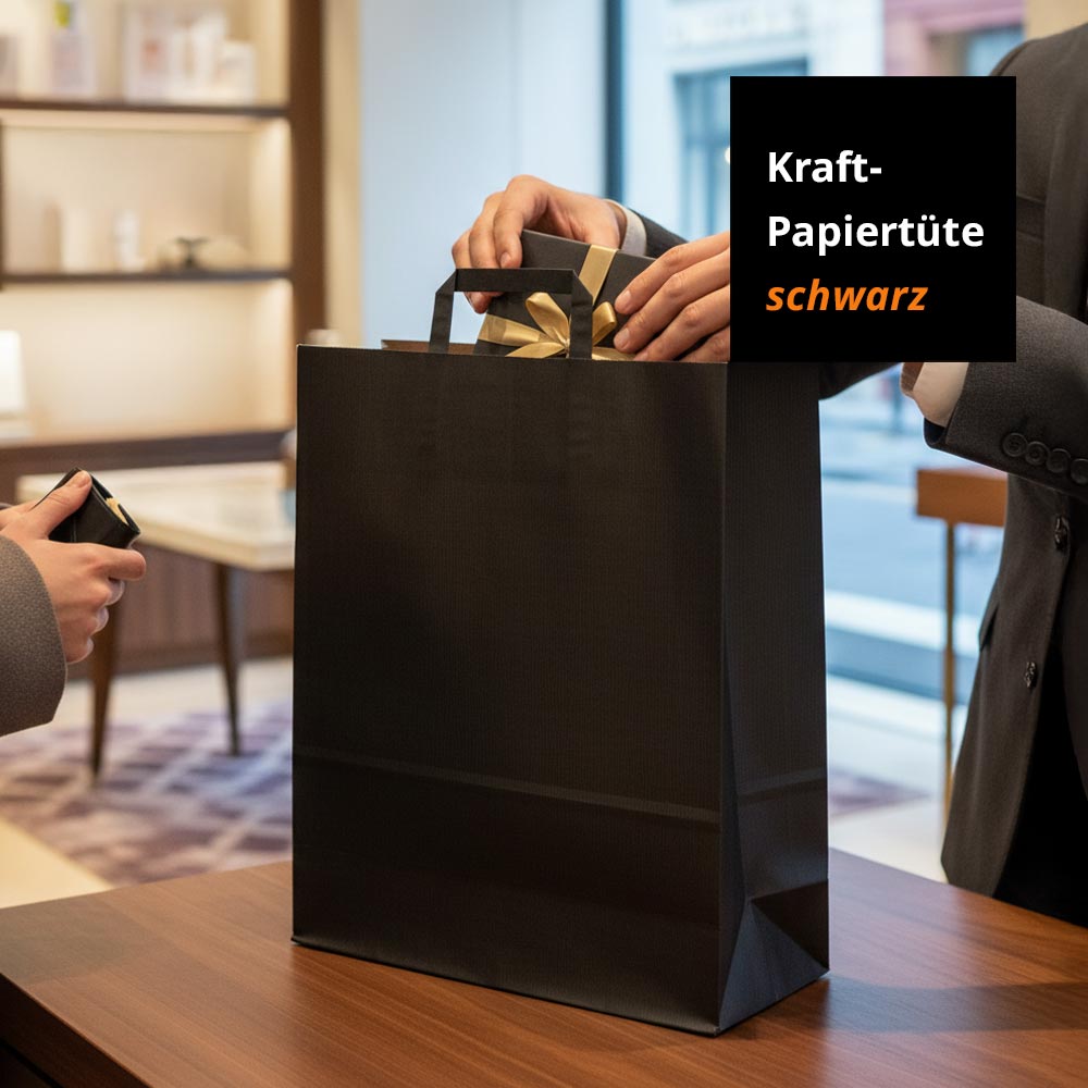 kraft papiertüten schwarz