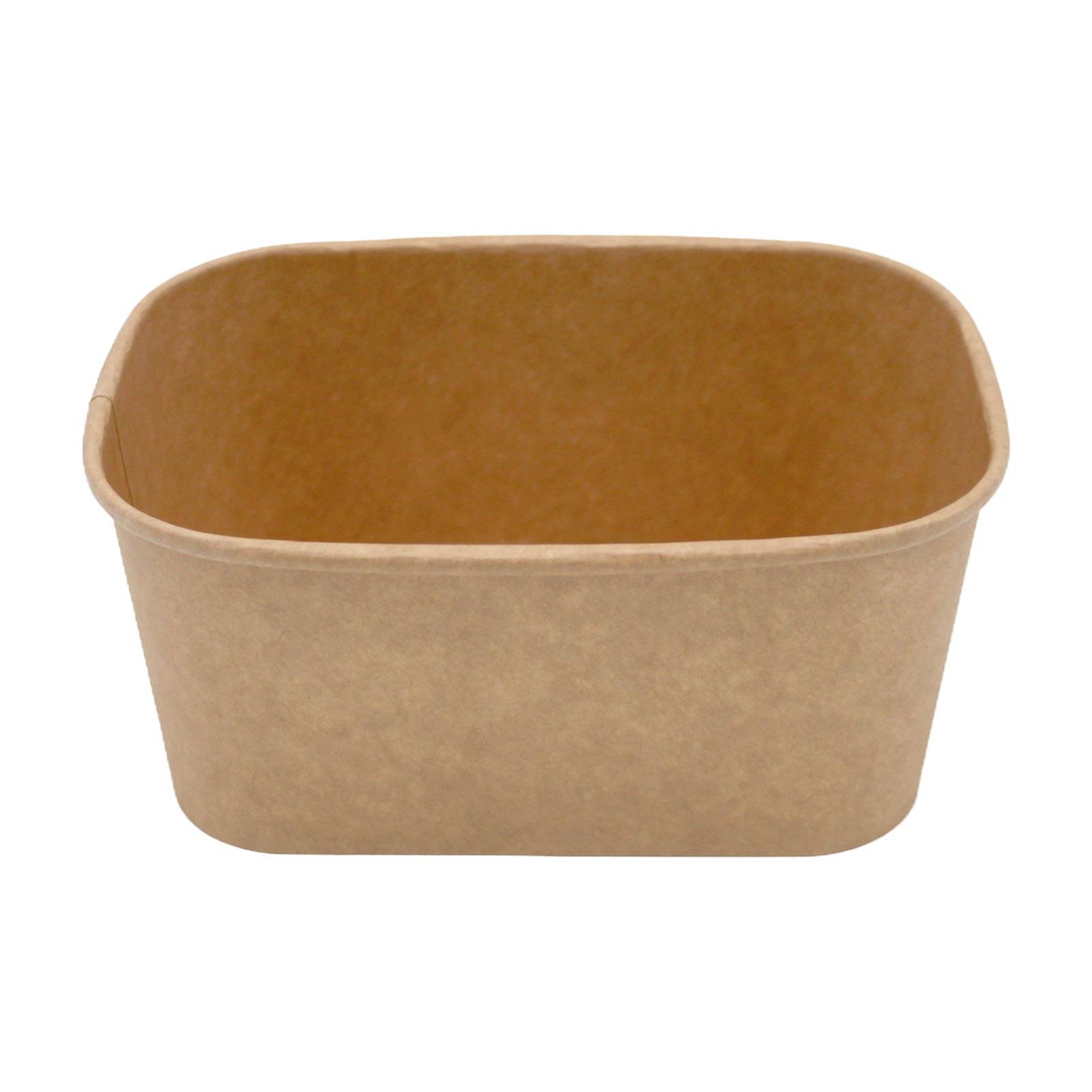 Salatschale Kraftpapier rechteckig ohne Deckel - 1000ml