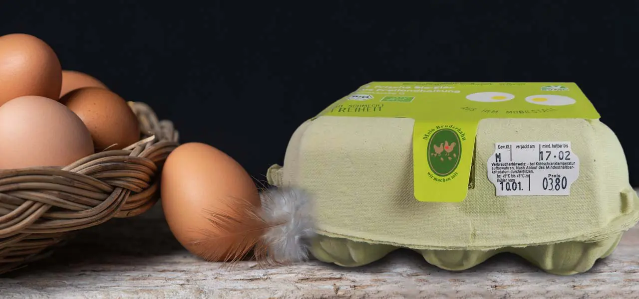 hutner etiketten für eier