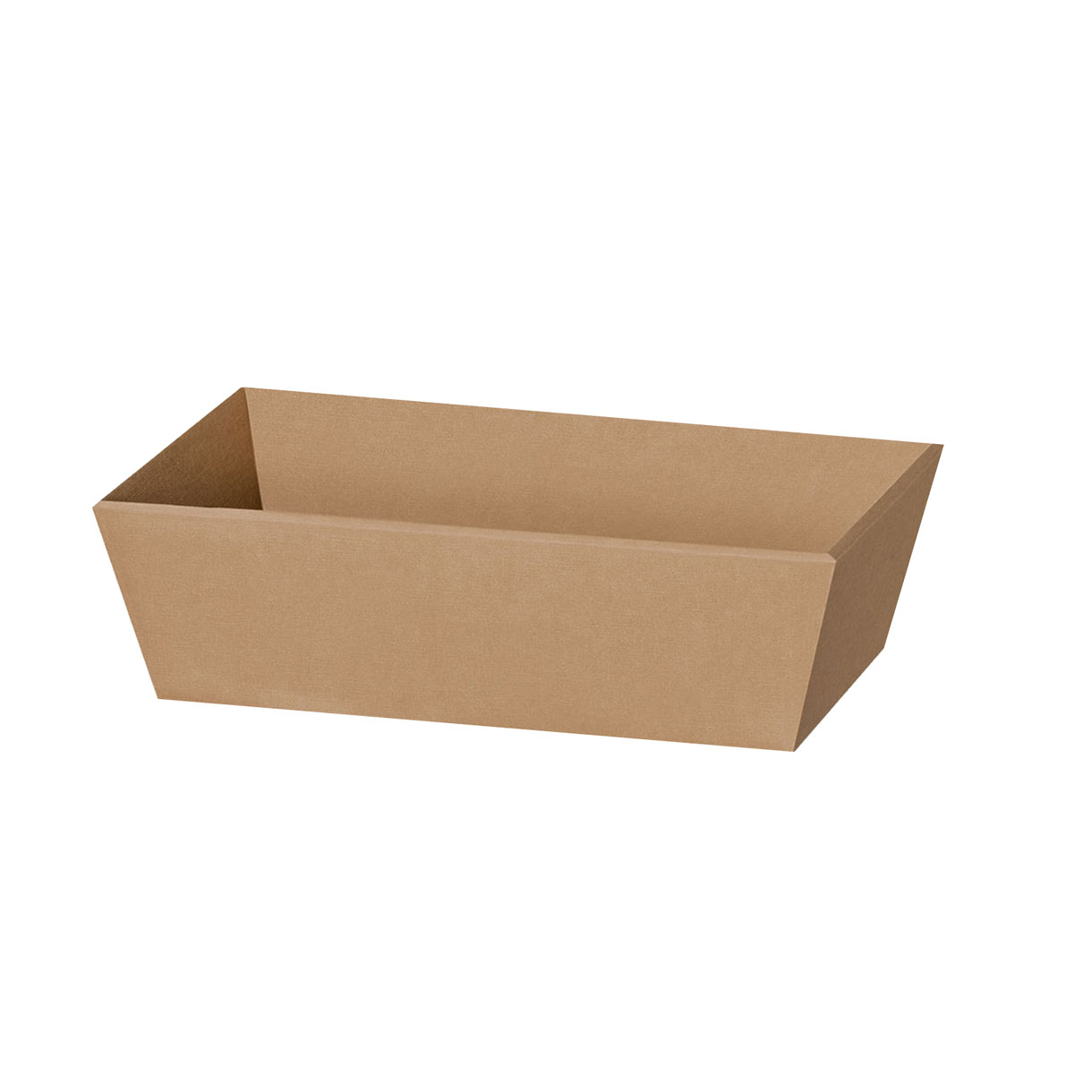 Präsentkorb Geschenkkorb Leinenstruktur, rechteckig - Mittel - , natur