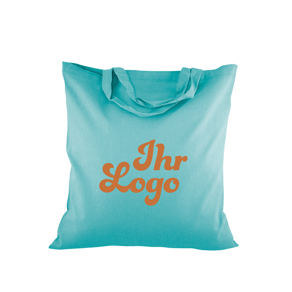 Baumwolltaschen farbig 38x42, H:35cm bedruckt, mit Druck
