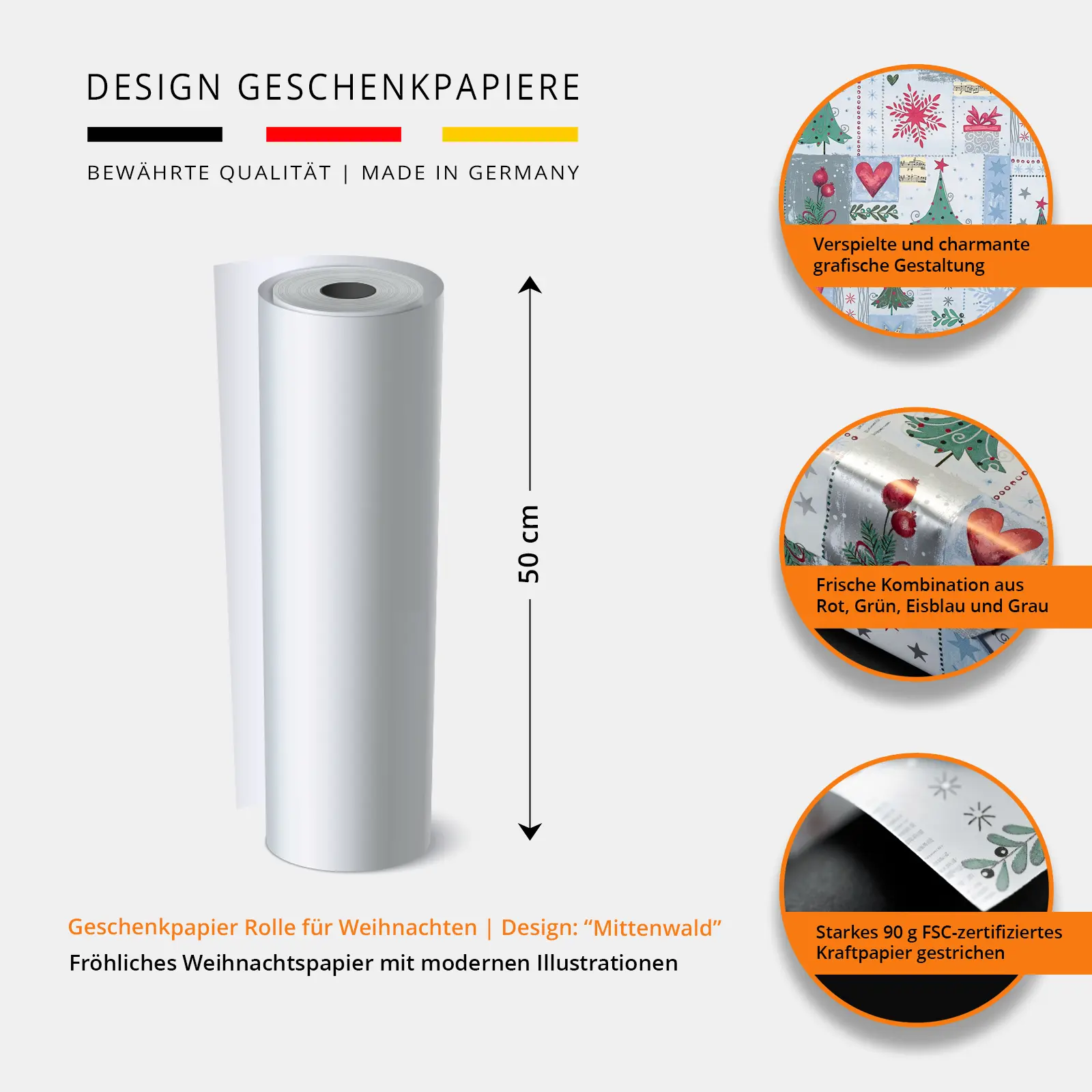 WOGP-WHMIWA - Geschenkpapier Rollen Mittenwald - Foto 8