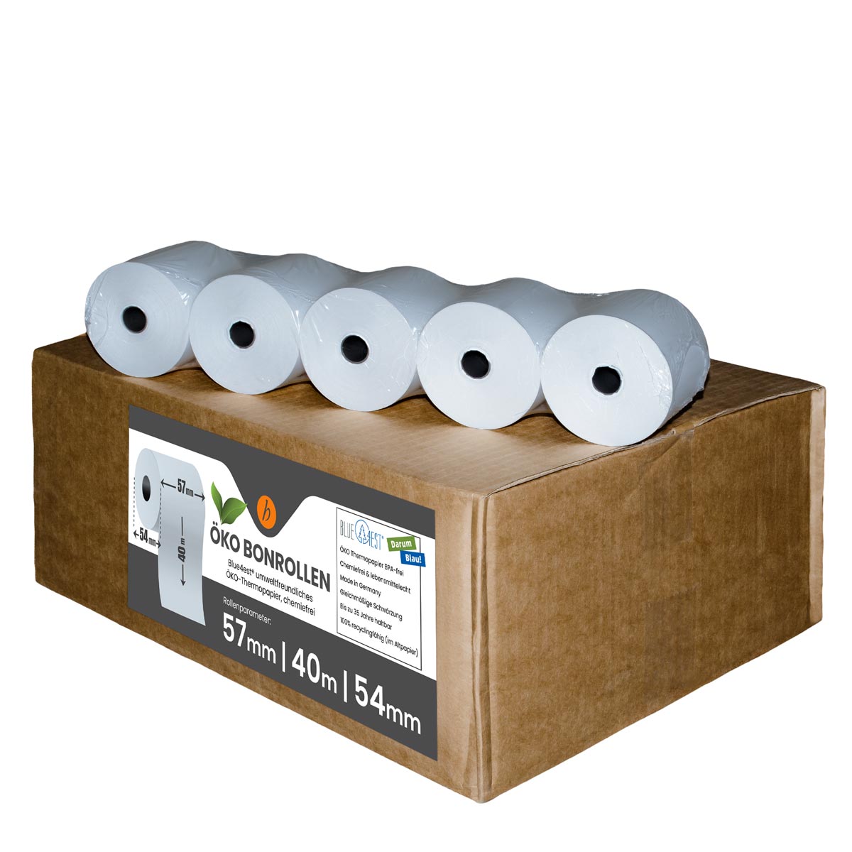 ÖKO Kassenrollen Blue4est für Einzelhandel