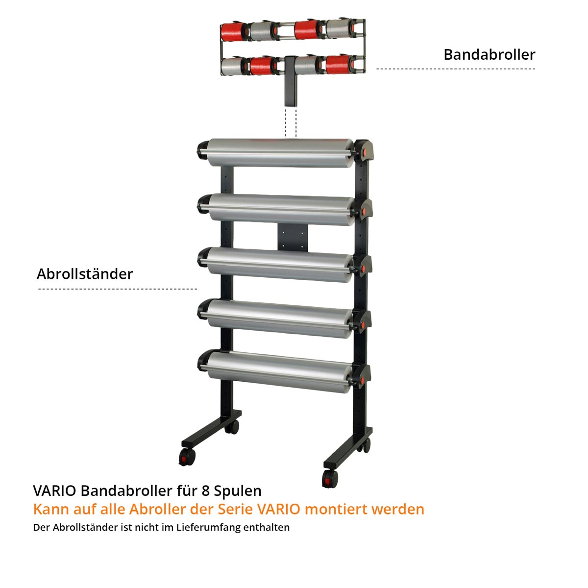 VARIO Aufsatz-Bandabroller für 8 Spulen