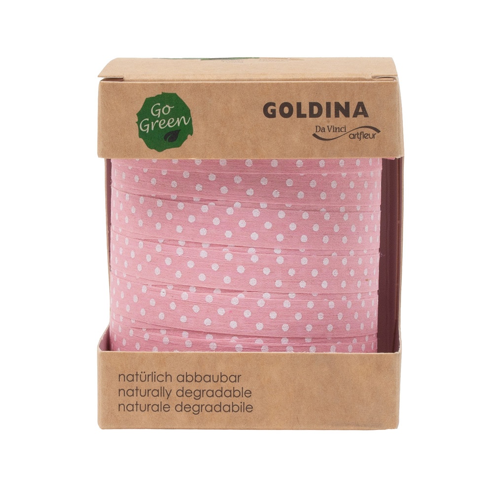 Ringelband Geschenkband Baumwolle San Marino Punkte rosa