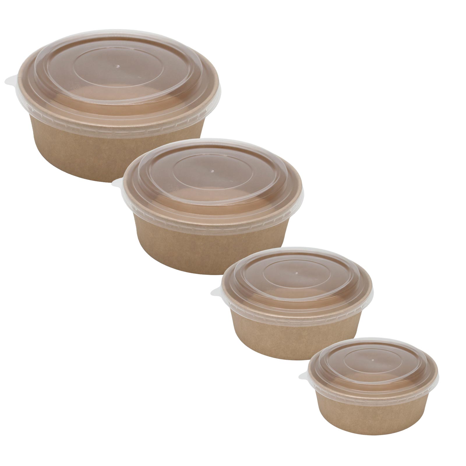 PP-Deckel für Salatschalen rund - 4 Größen