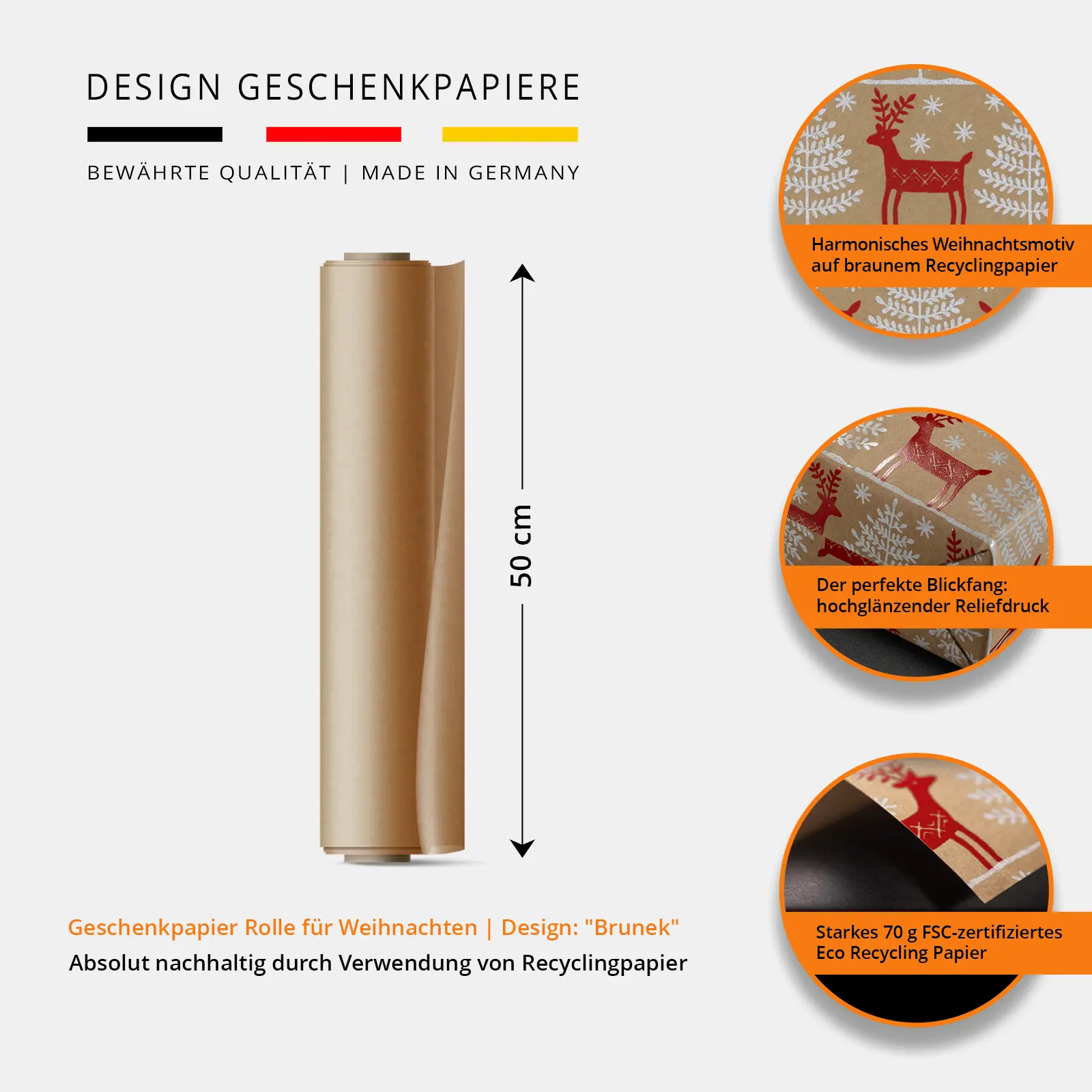 WOGP-WHBRUN - Geschenkpapier Rollen Brunek - Foto 8
