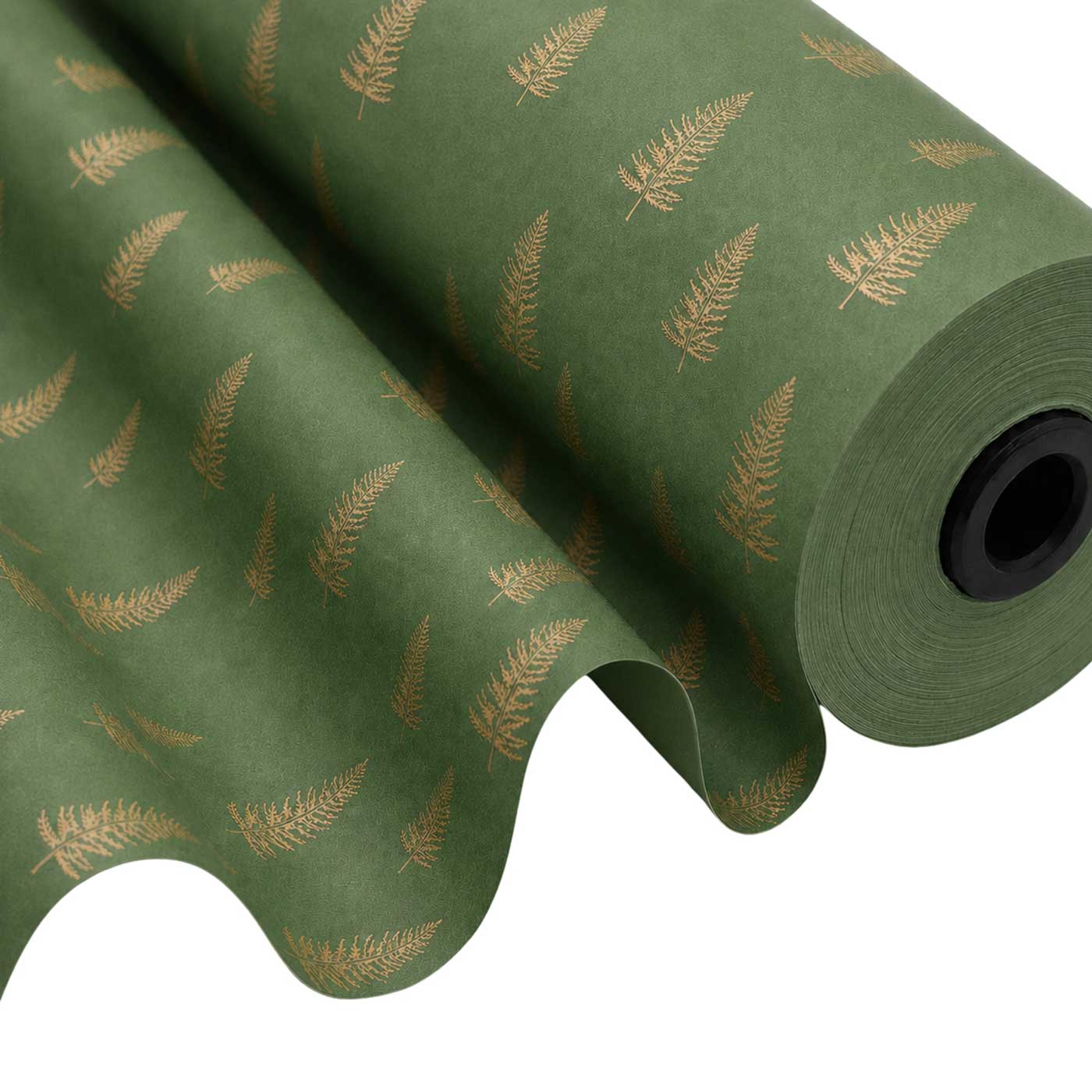 Seidenpapier Rolle für Blumen Weihnachten Grün Tanne gold