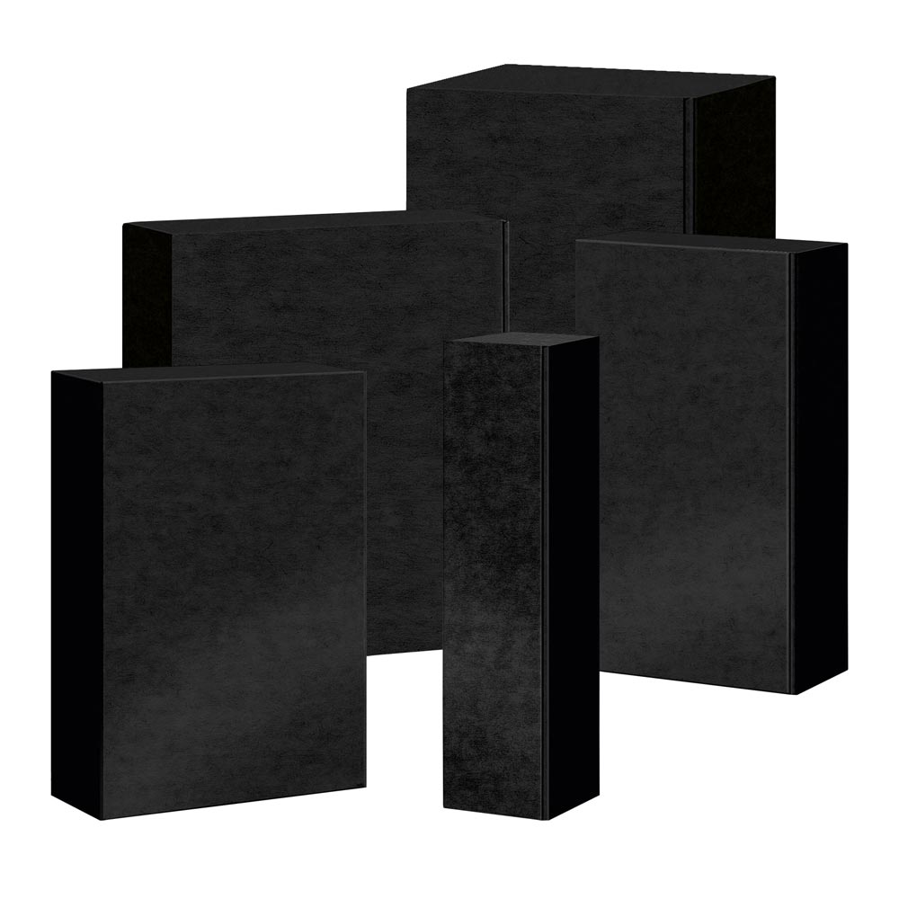 Weinkarton Design Kraft Karton schwarz, 5 Größen