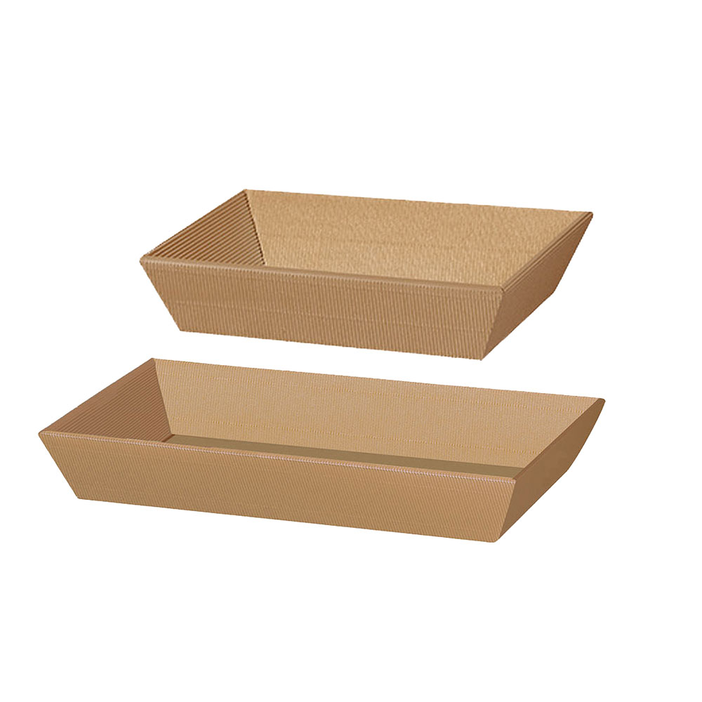 Präsentkorb Geschenkkorb natur braun flach, rechteckig, 2 Größen