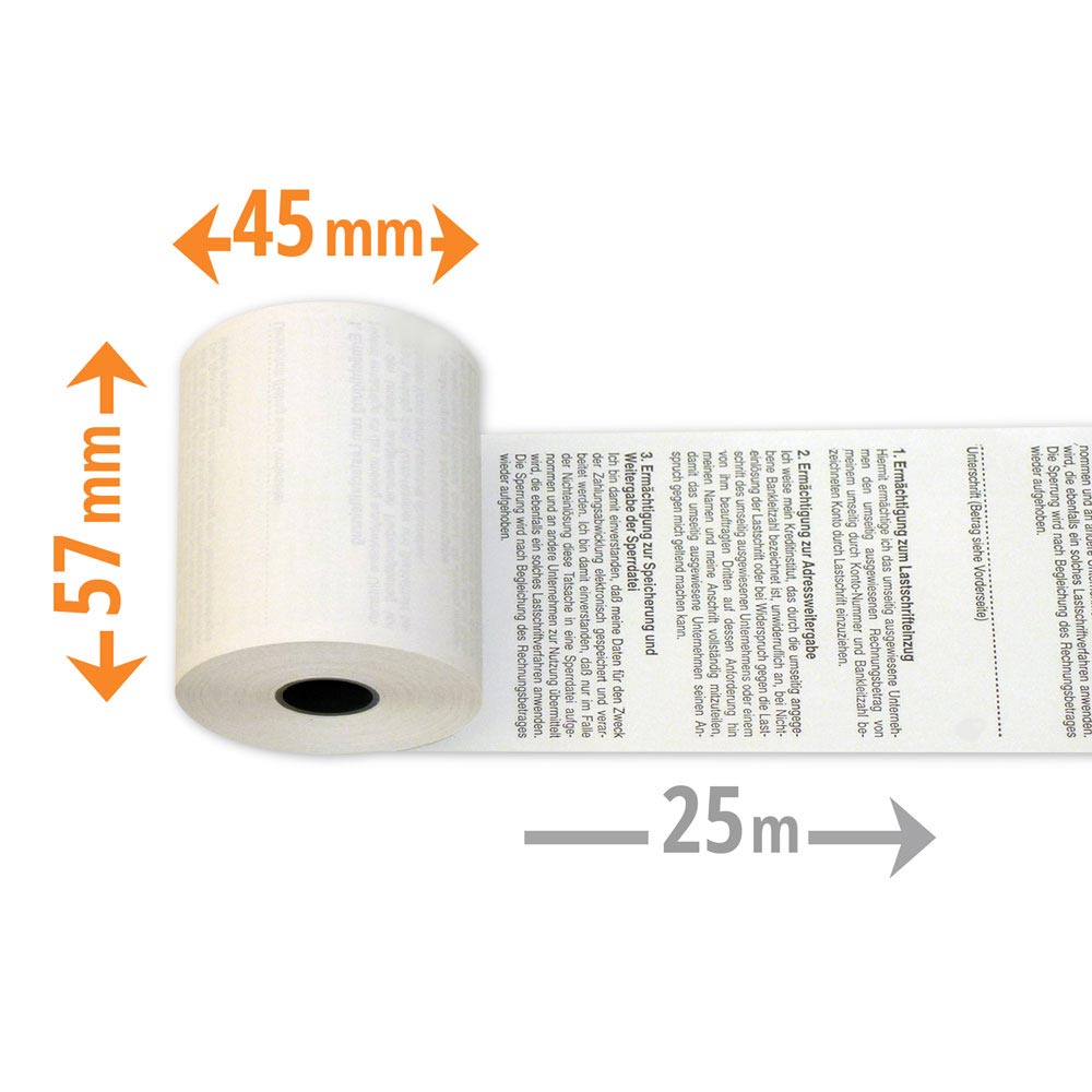 EC-Bonrollen Ø45 für Gewerbe