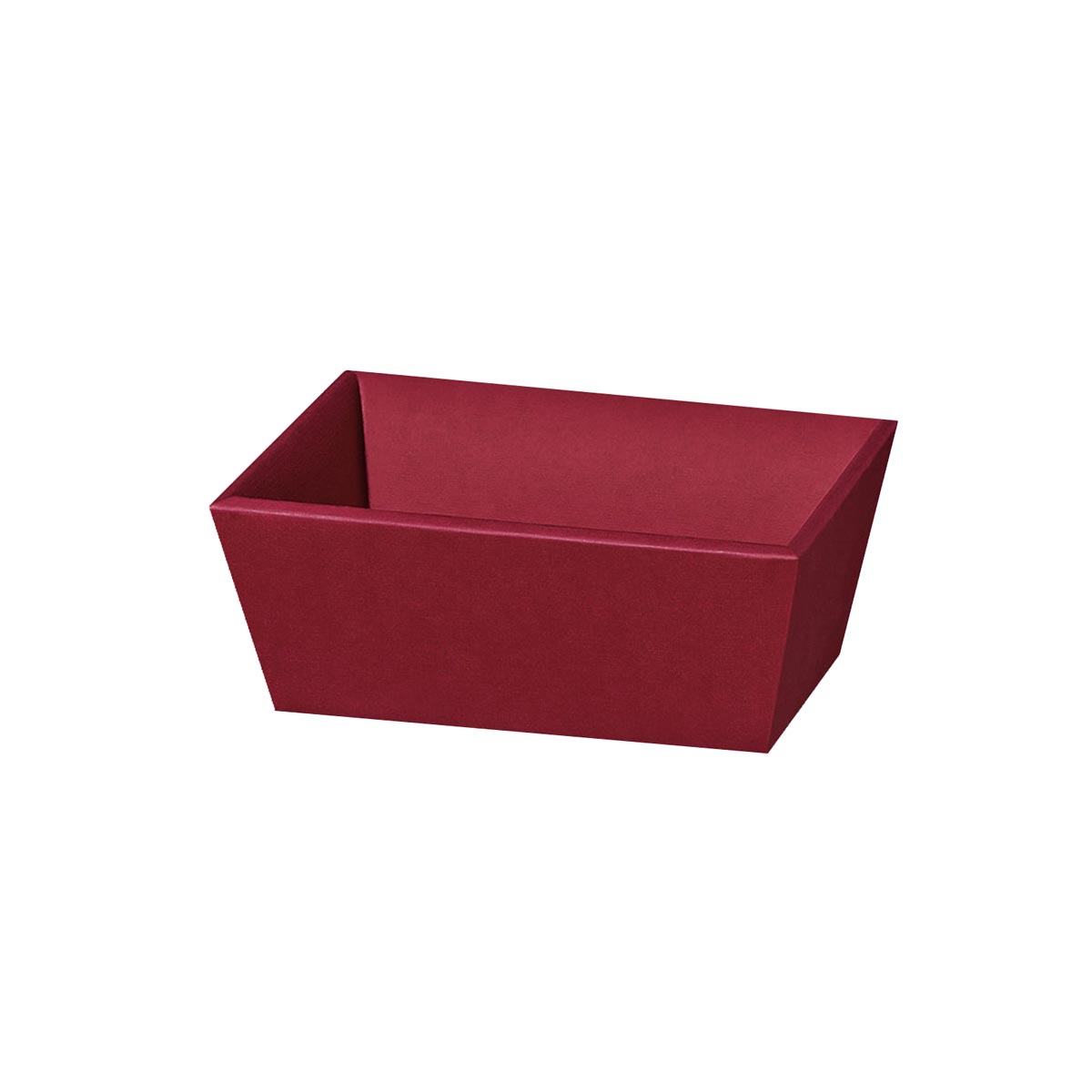 Präsentkorb Geschenkkorb Leinenstruktur, rechteckig - Klein - , bordeaux