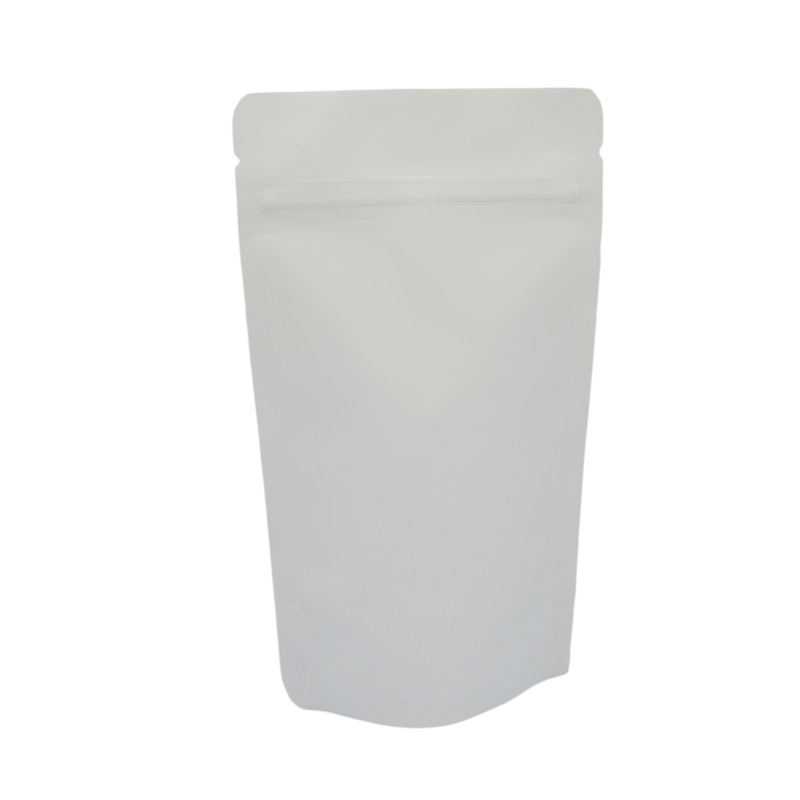 Standbodenbeutel Doypack weiss mit Druckverschluss