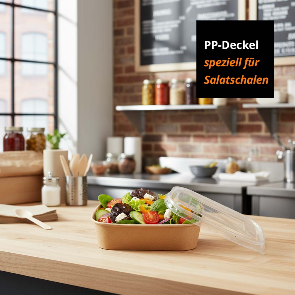 PP-Deckel für Salatschalen rechteckig