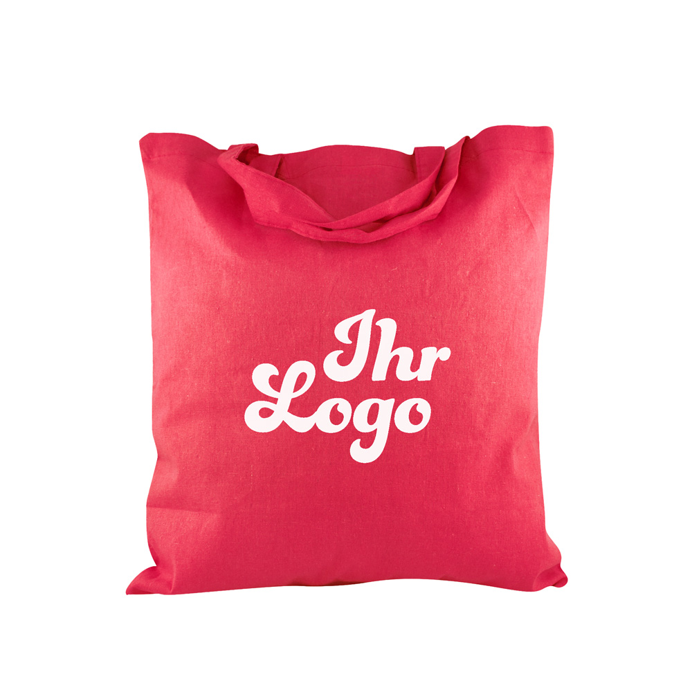 Baumwolltaschen farbig 38x42, H:35cm bedruckt, mit Druck