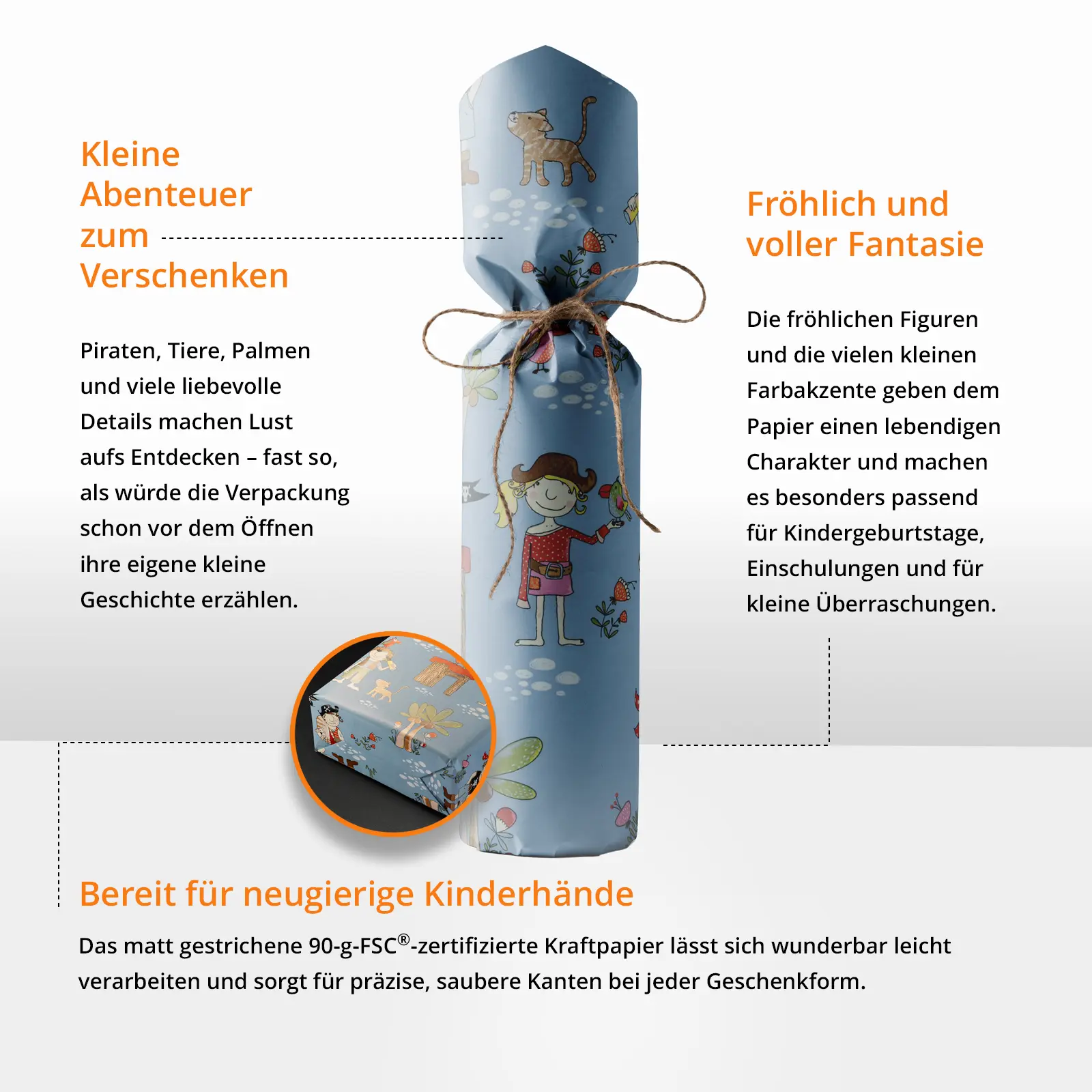 WOGP-GJKIFRBEU - Geschenkpapier Rollen Freibeuter - Foto 5
