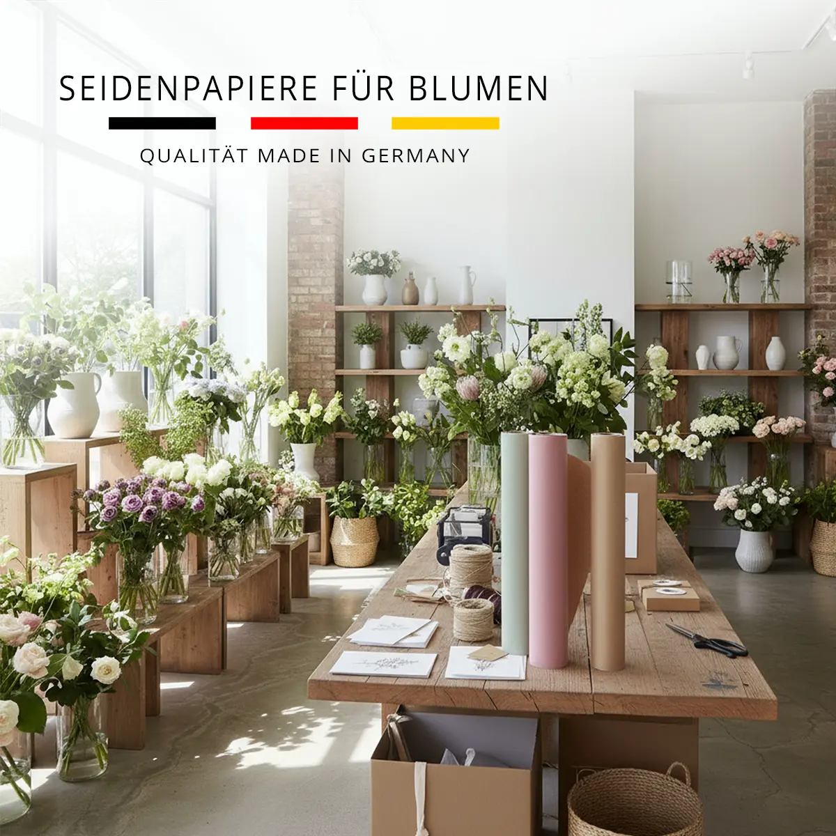 Seidenpapiere für Blumen made in Germany