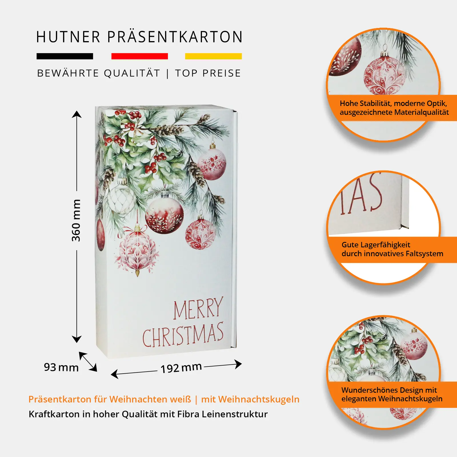 MCWK-WHFIWEKU - 2-er Geschenkkarton mit Weihnachtskugeln - Foto 2