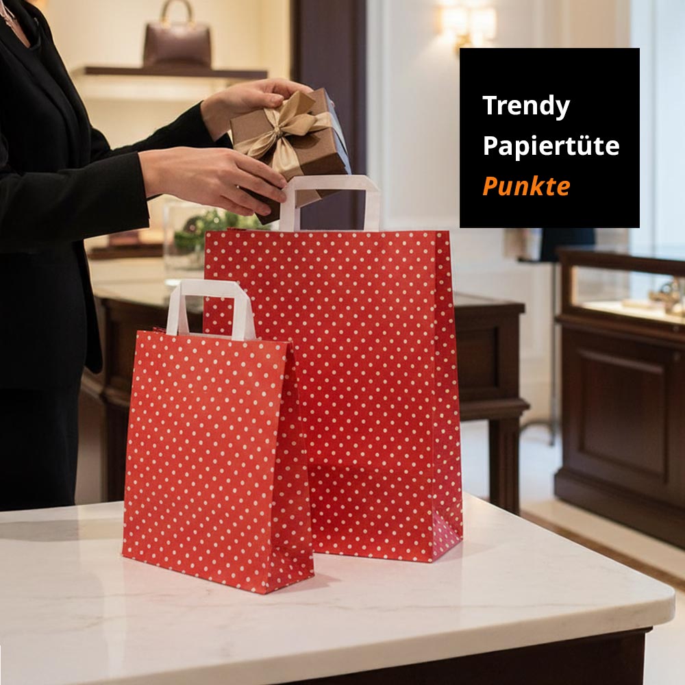 trendy papiertüten punkte