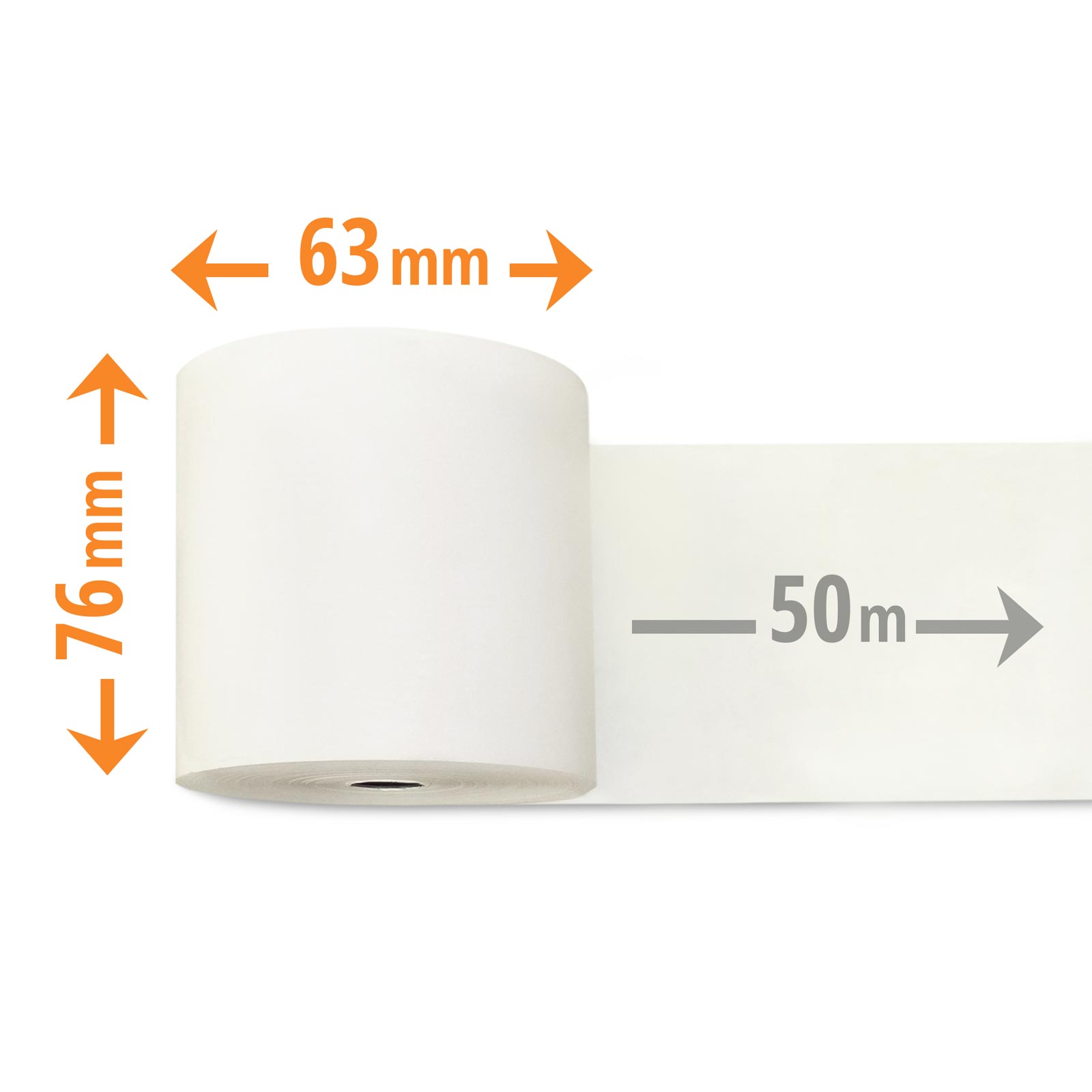 Thermorollen breit BPA-frei 76 mm