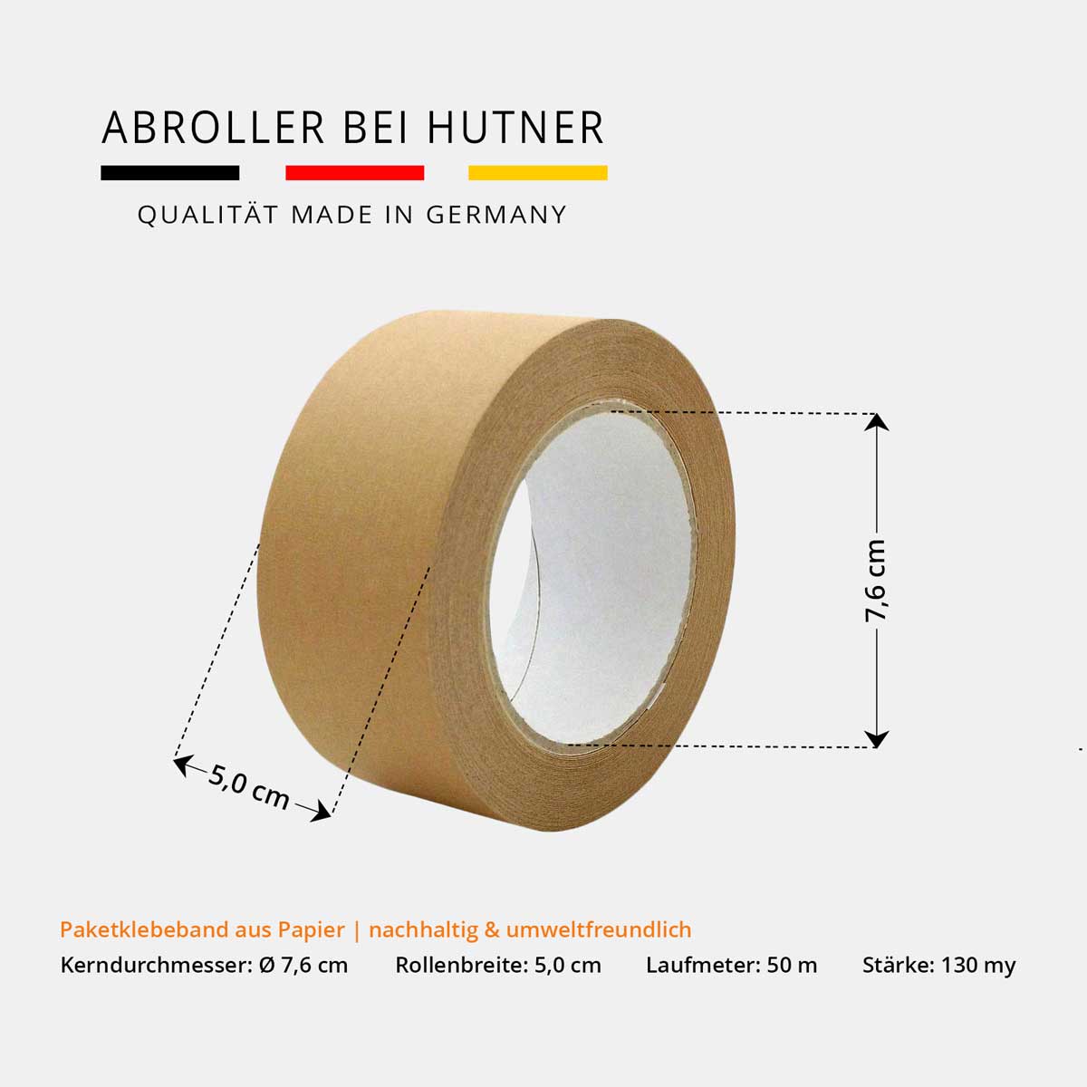 Paketband Rolle Papier, braun