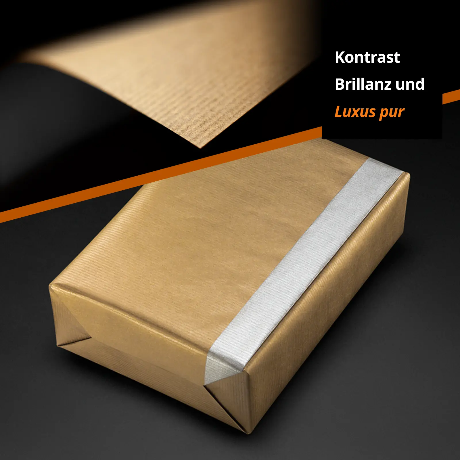 WOGP-WHKRGOSI - Geschenkpapier Rollen gold-silber - Foto 3