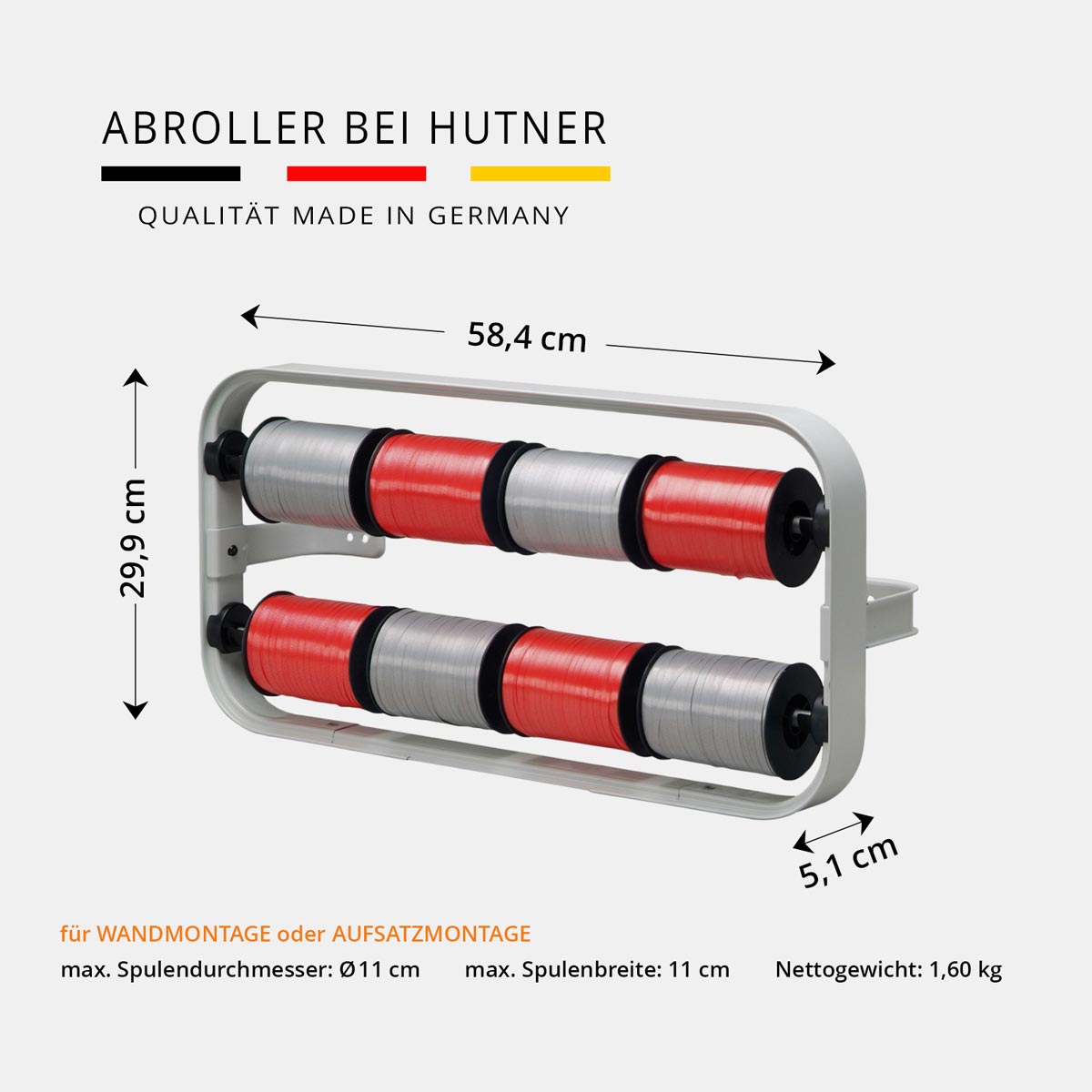 STANDARD Mehrfach Geschenkbandabroller 8 Spulen