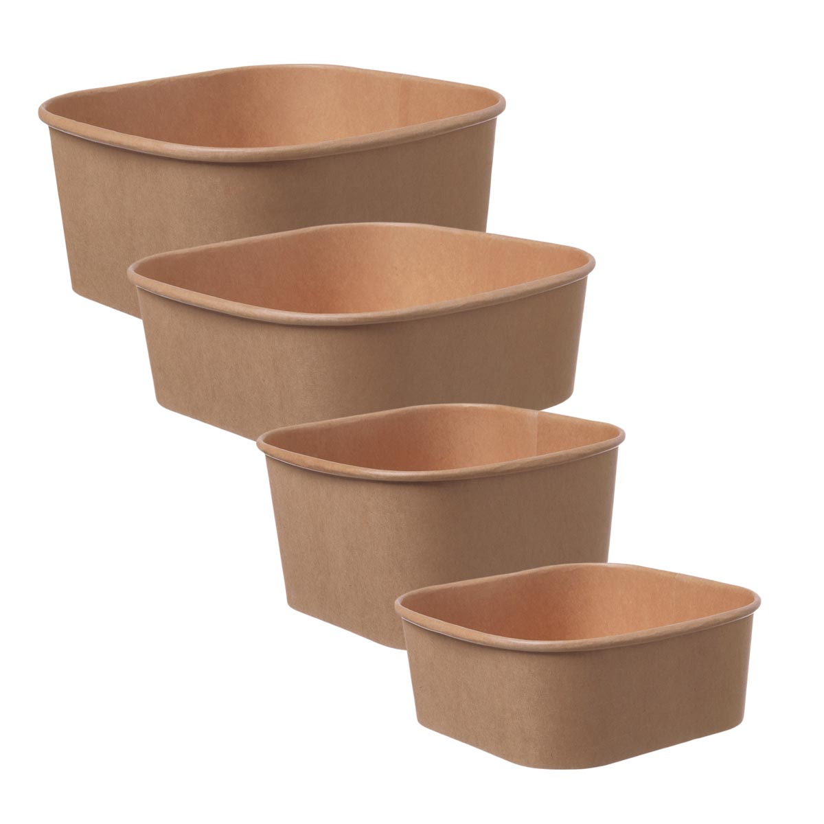 Salatschale Kraftpapier braun ohne Deckel