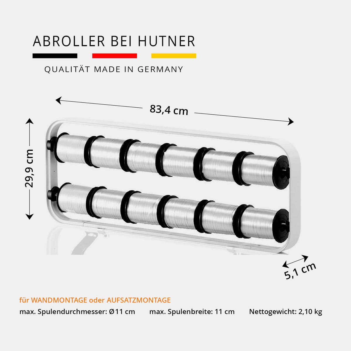 STANDARD Mehrfach Geschenkbandabroller 12 Spulen