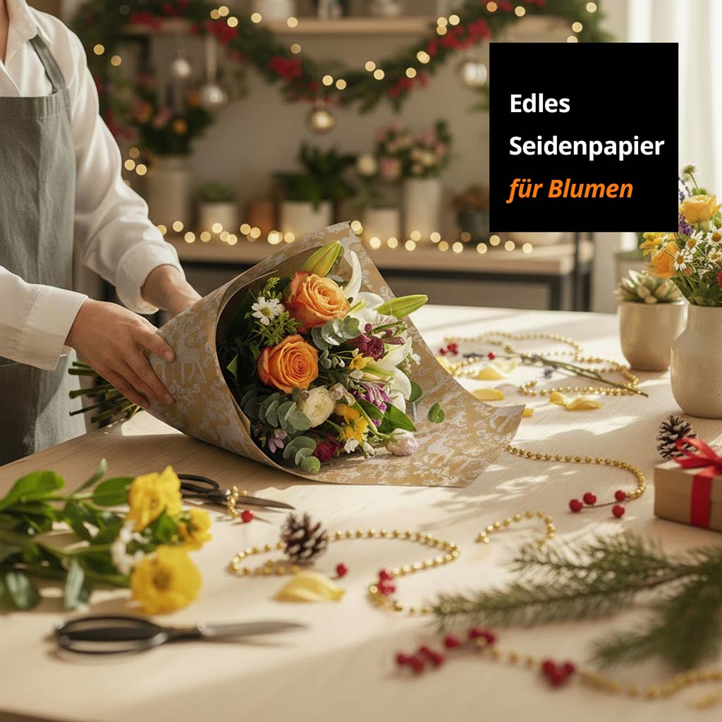 Blumenpapier Rollen für Weihnachten