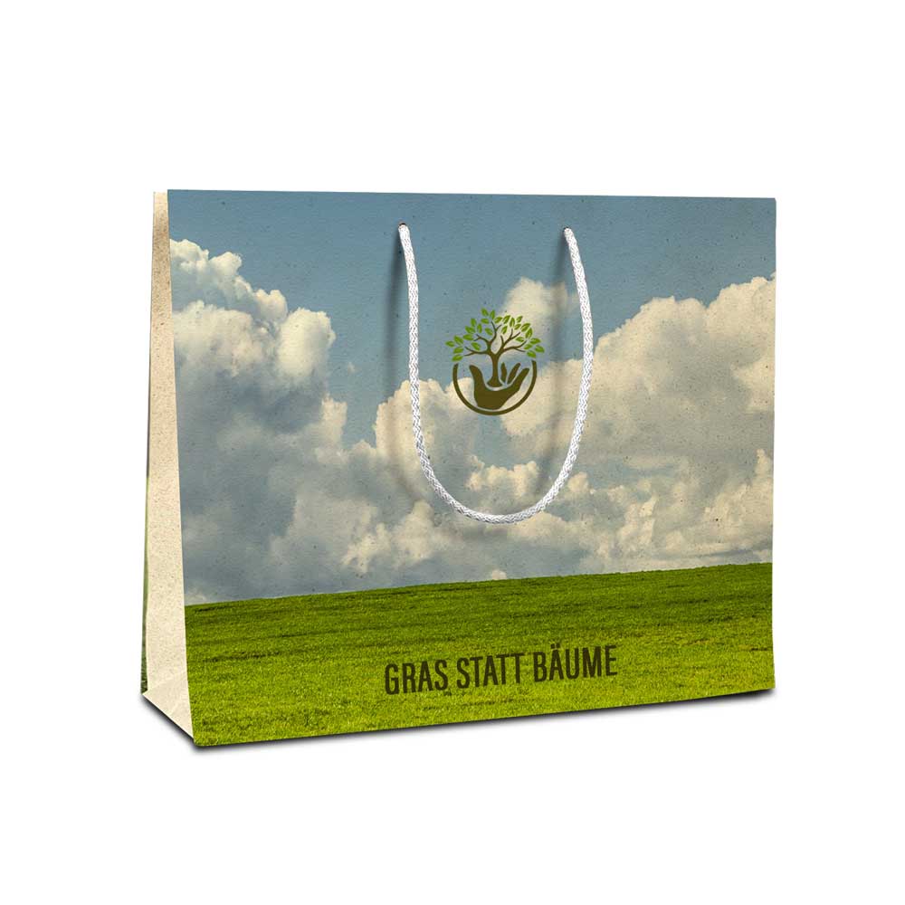 Graspapier Tüte 4-farbig bedruckt