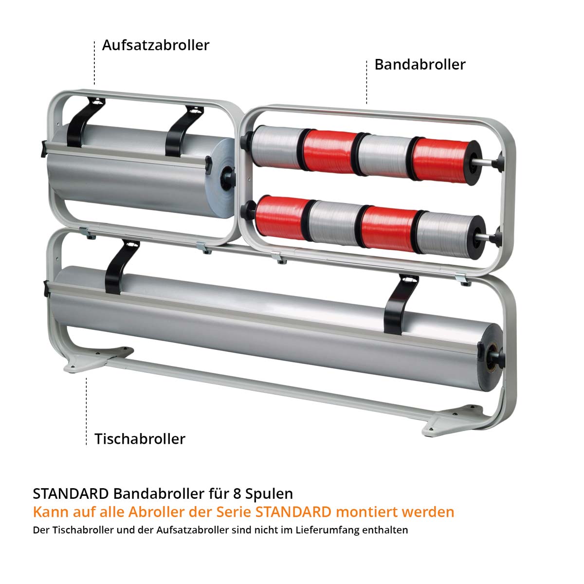 STANDARD Mehrfach Geschenkbandabroller 8 Spulen