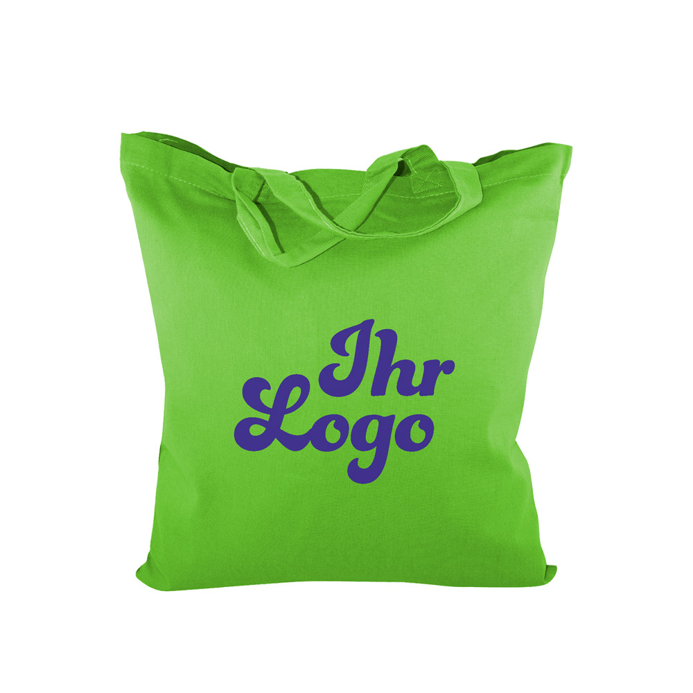 Baumwolltaschen farbig 38x42, H:35cm bedruckt, mit Druck