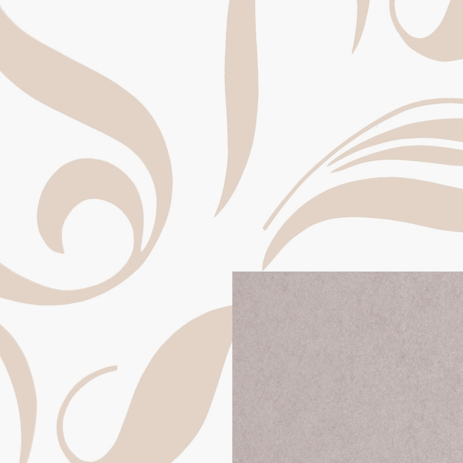Geschenkpapierrolle Design White Ornament, doppelseitig