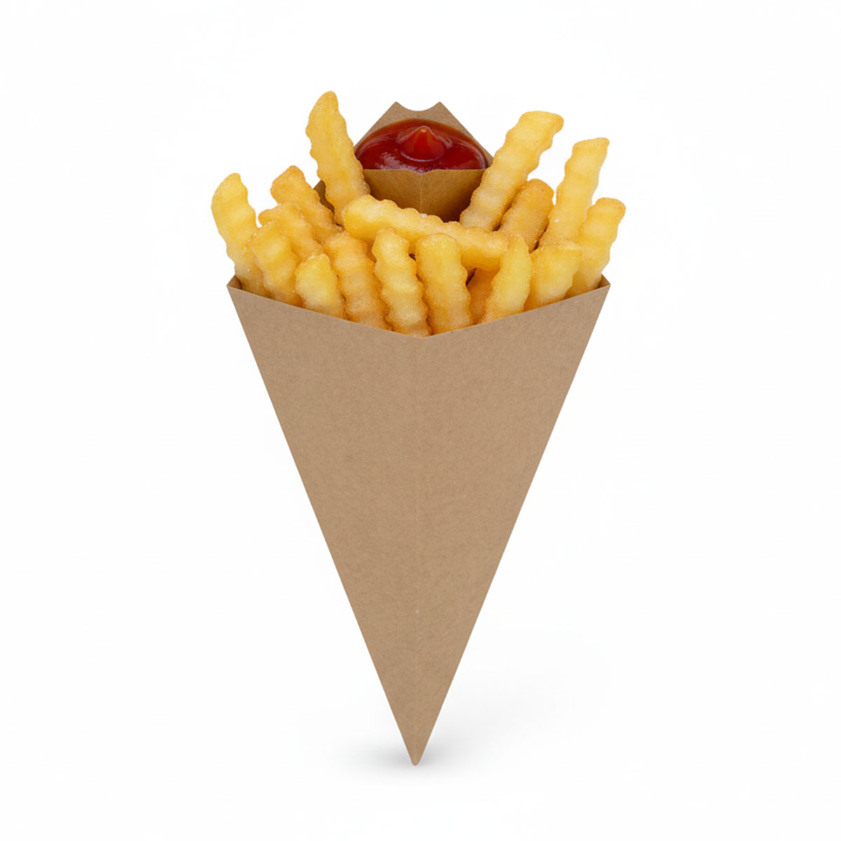 Pommes Spitztüte mit Dip-Ecke