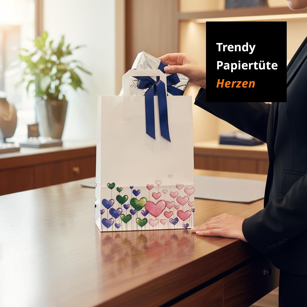 trendy papiertüten herzen