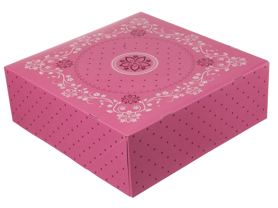 Tortenkarton 340x340x110 mm Pink 1-teilig Kuchenkarton