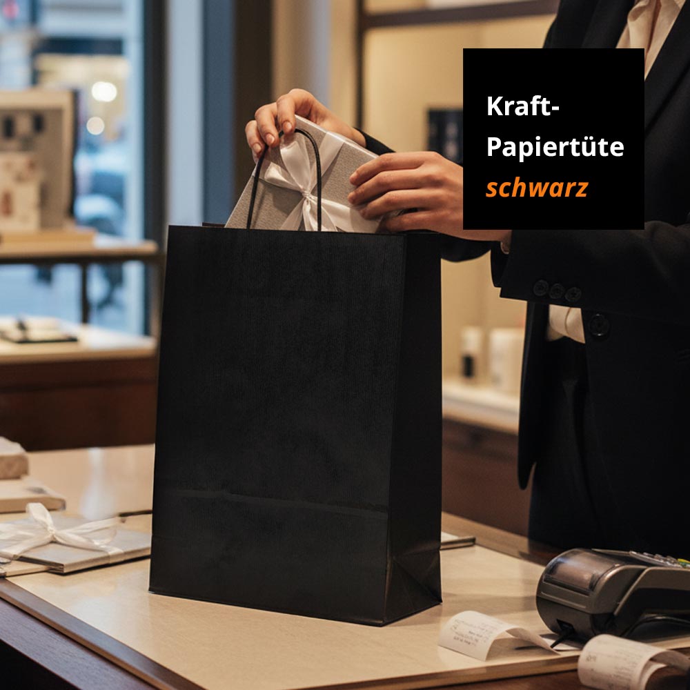 kraft papiertüten schwarz