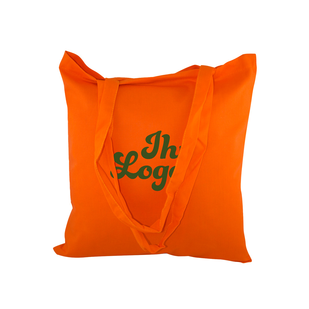 Baumwolltaschen farbig 38x42, H:70cm bedruckt, mit Druck