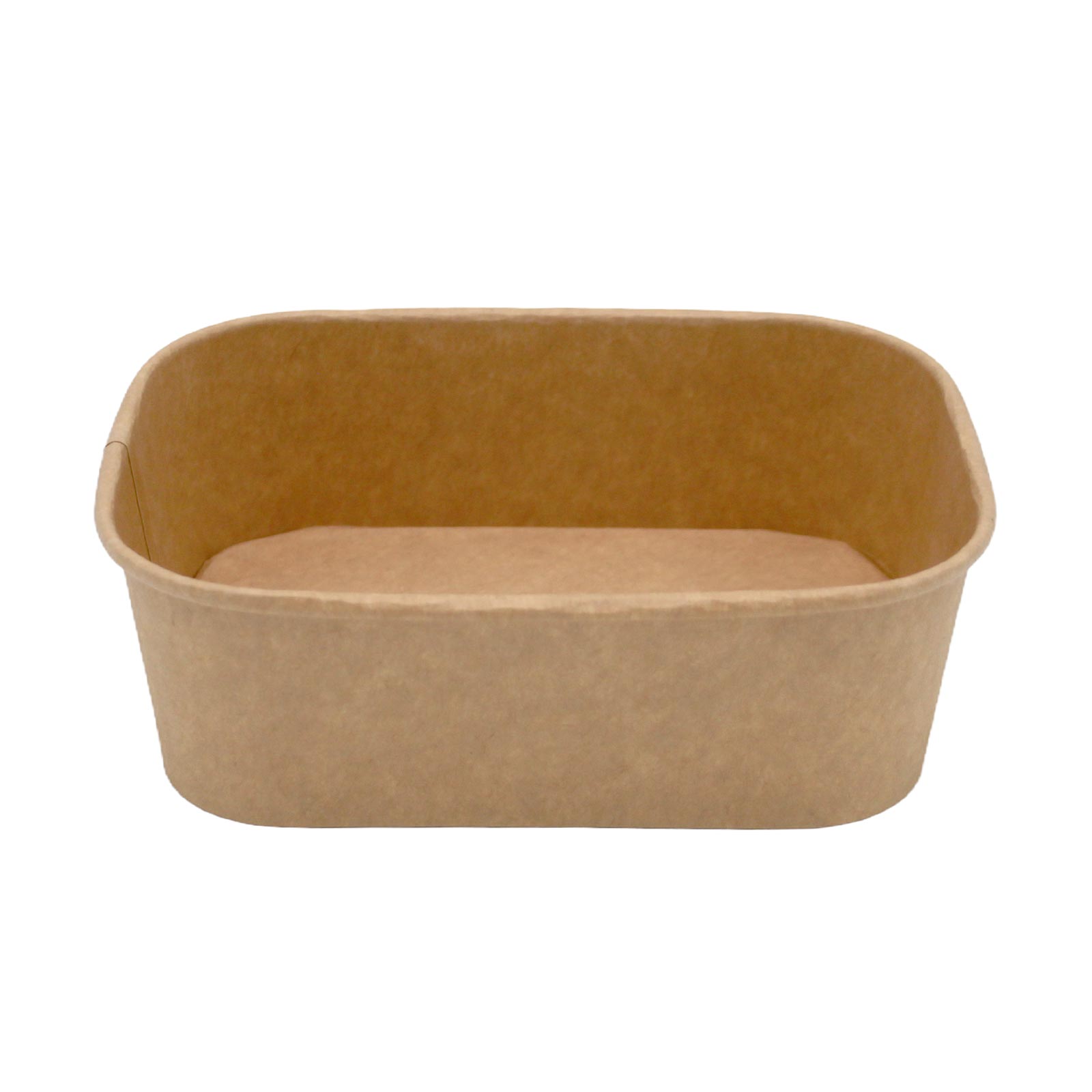 Salatschale Kraftpapier rechteckig ohne Deckel - 750ml