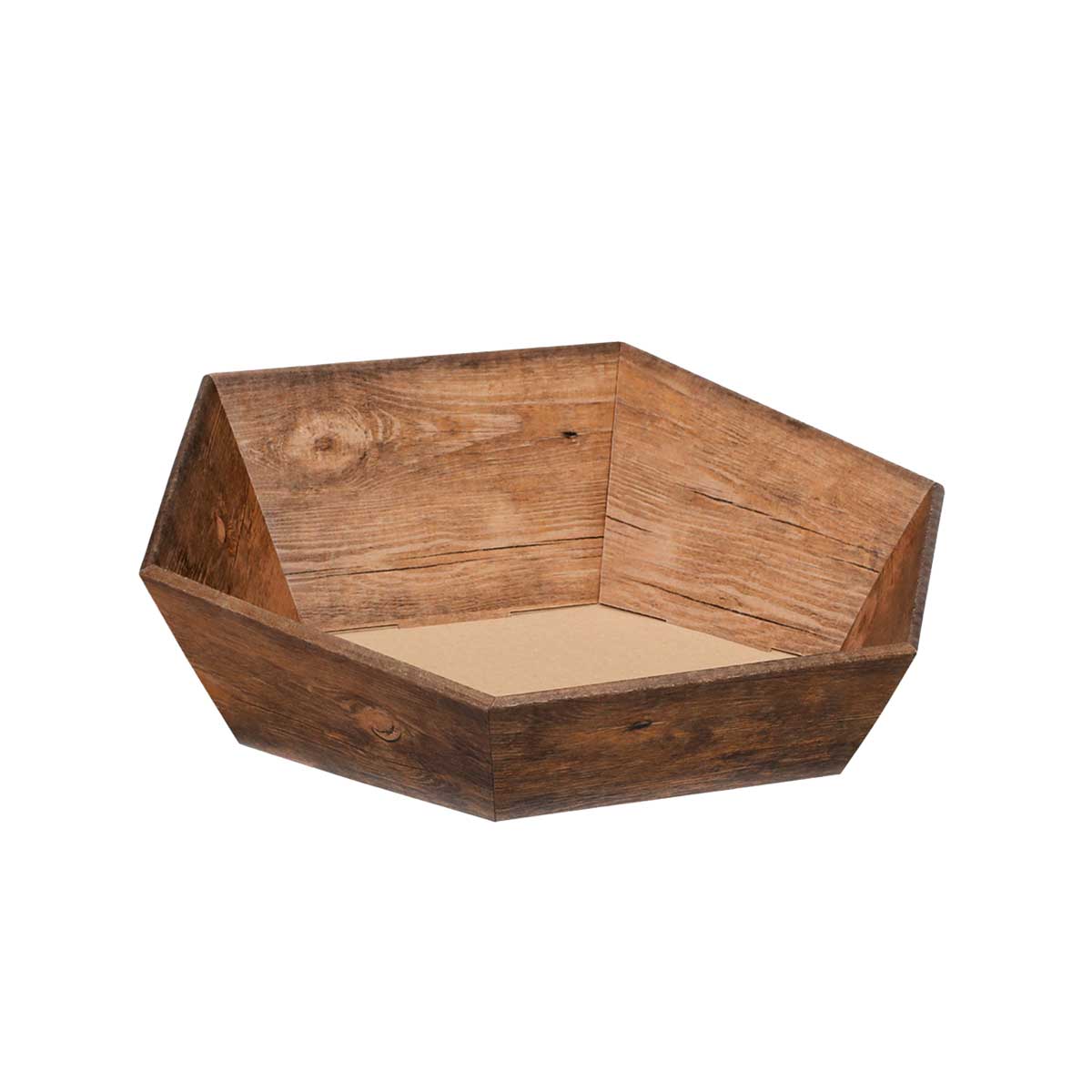 Präsentkorb Geschenkkorb 6-Eck, Rustik, mittel