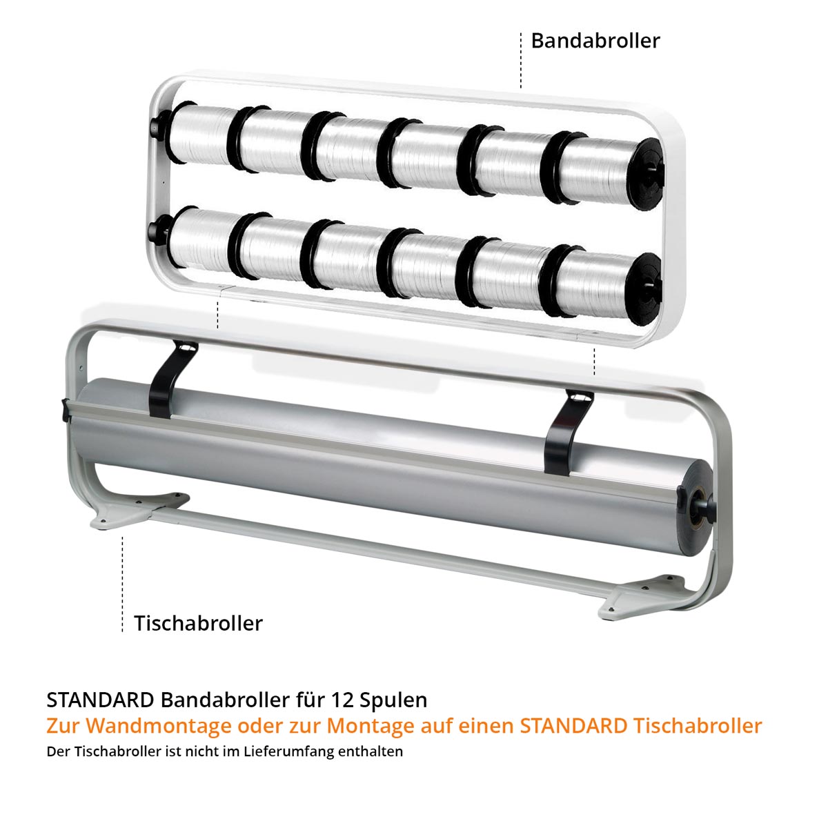 STANDARD Mehrfach Geschenkbandabroller 12 Spulen