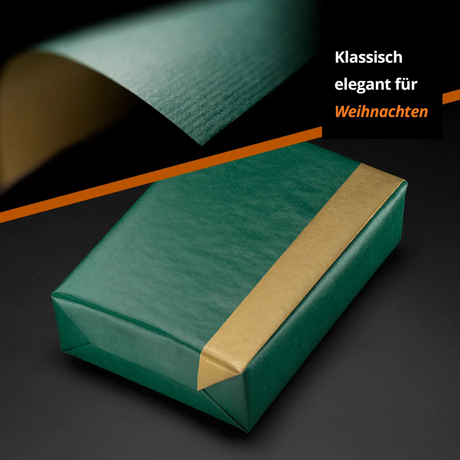 WOGP-WHKRGRGO - Geschenkpapier Rollen grün-gold - Foto 5