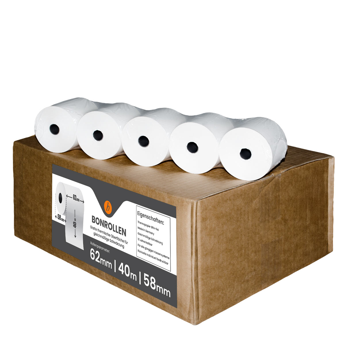 Kassenrollen 62mm für POS-Systeme
