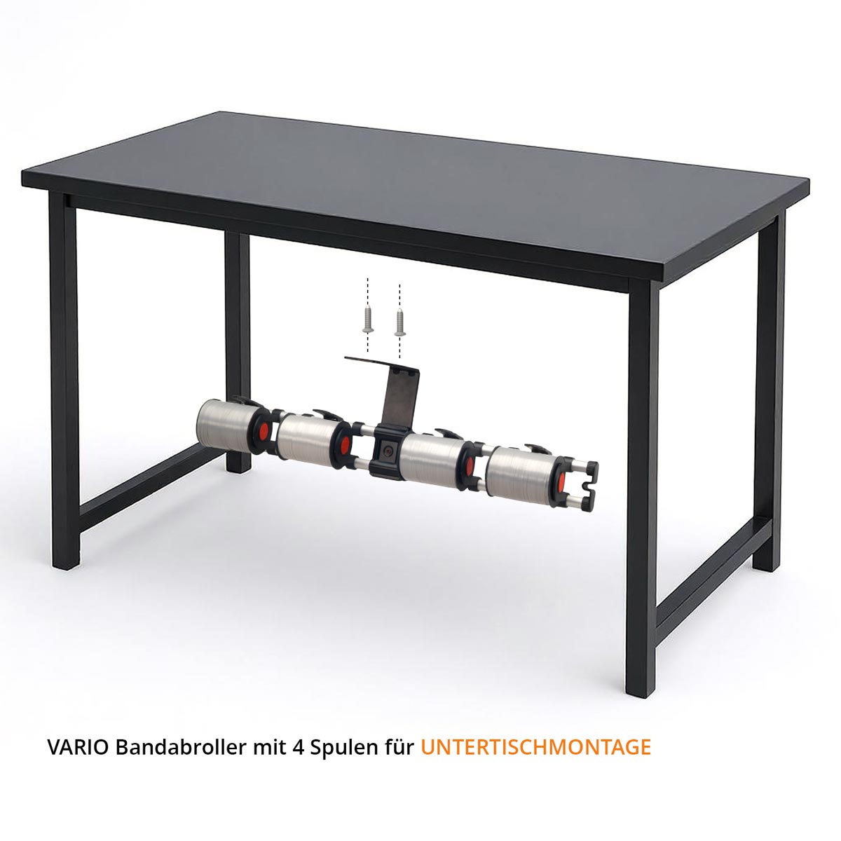 VARIO Bandabroller 4-fach zur Untertischmontage VARIO Bandabroller 4-fach zur Untertischmontage