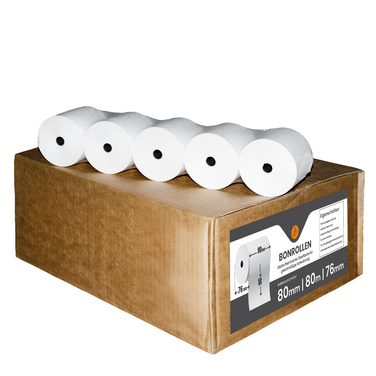 Kassenrollen 80mm 80m für Industrie